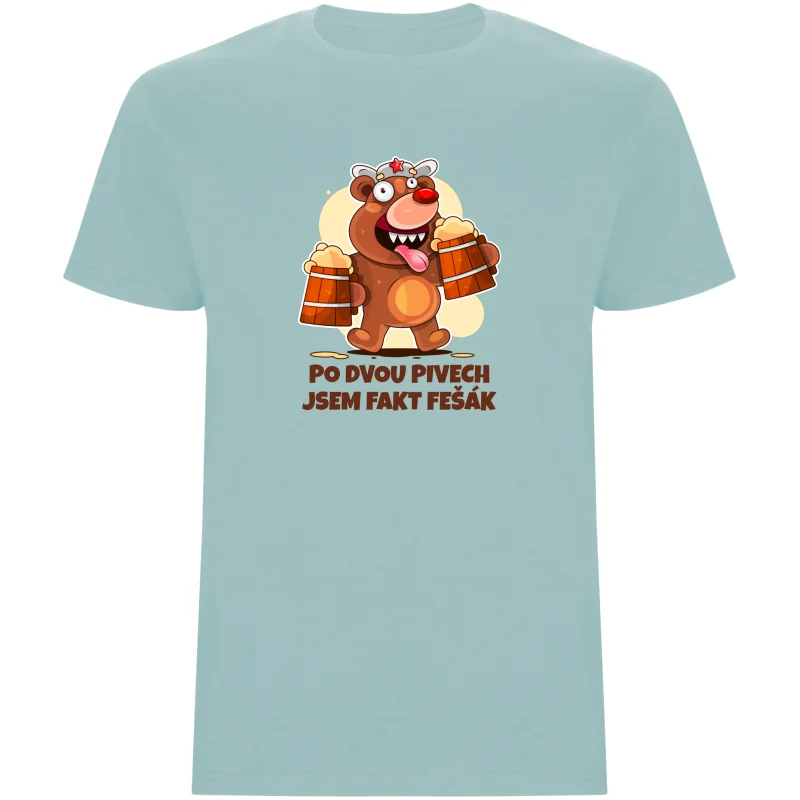 Pánské tričko - PO DVOU PIVECH JSEM FAKT FEŠÁK
