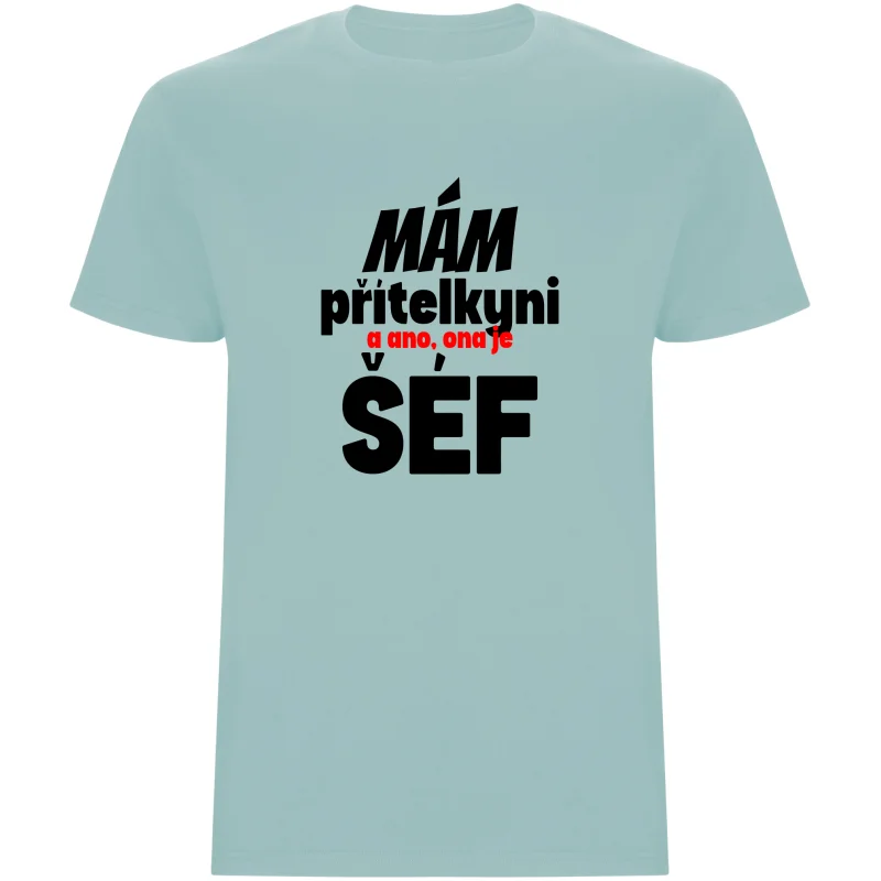 Pánské tričko - MÁM PŘÍTELKYNI, A ANO, ONA JE ŠÉF