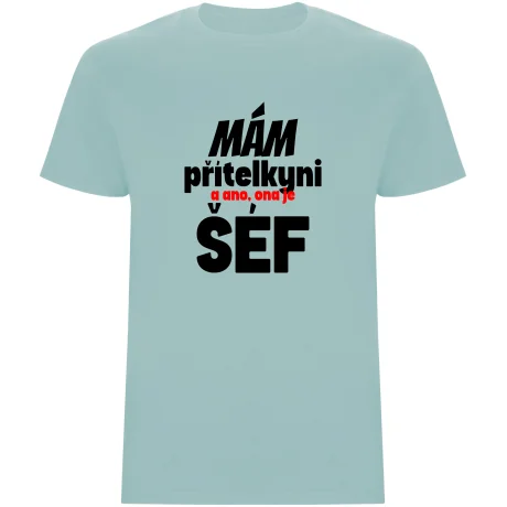 Pánské tričko - MÁM PŘÍTELKYNI, A ANO, ONA JE ŠÉF