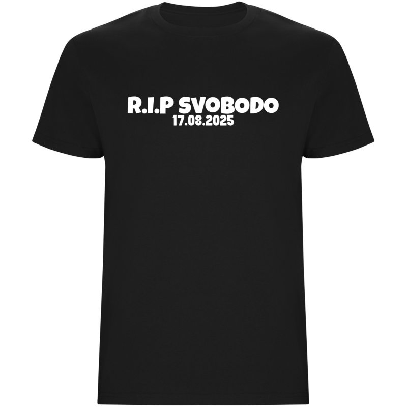 Pánské tričko s vlastním datem svatby – R.I.P SVOBODO