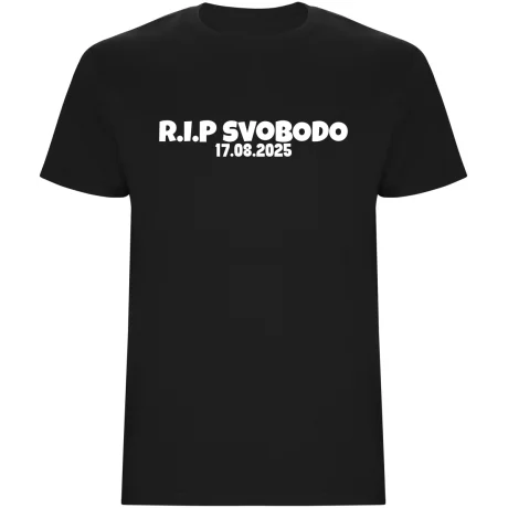 Pánské tričko s vlastním datem svatby – R.I.P SVOBODO