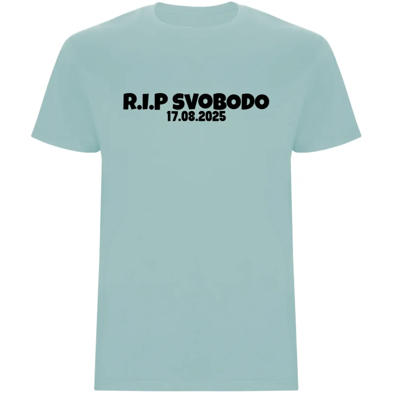 Pánské tričko s vlastním datem svatby – R.I.P SVOBODO
