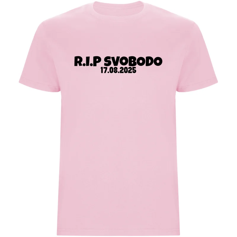 Pánské tričko s vlastním datem svatby – R.I.P SVOBODO