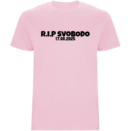Pánské tričko s vlastním datem svatby – R.I.P SVOBODO