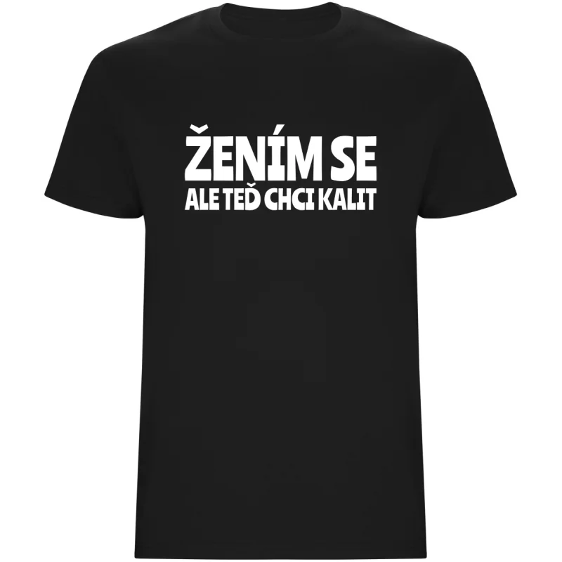 Pánské tričko – ŽENÍM SE, ALE TEĎ CHCI KALIT
