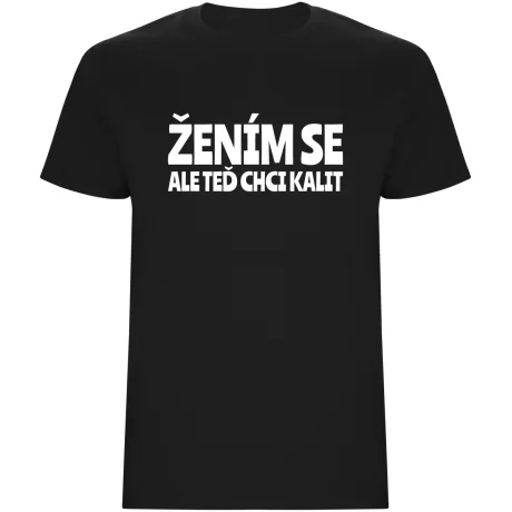 Pánské tričko – ŽENÍM SE, ALE TEĎ CHCI KALIT