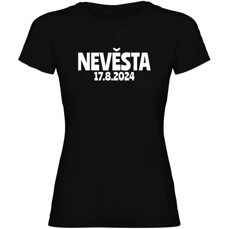 Dámské tričko - NEVĚSTA s vlastním datem svatby