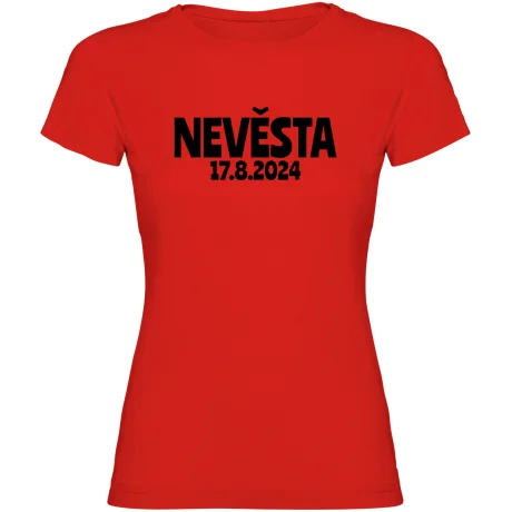 Dámské tričko - NEVĚSTA s vlastním datem svatby