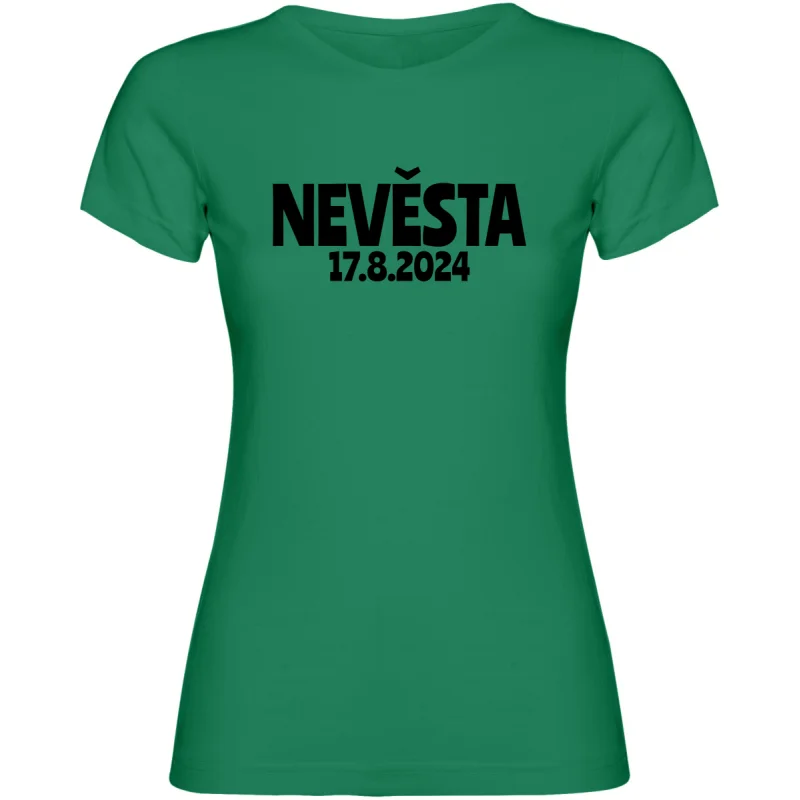 Dámské tričko - NEVĚSTA s vlastním datem svatby