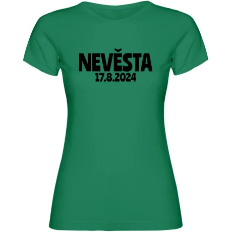 Dámské tričko - NEVĚSTA s vlastním datem svatby