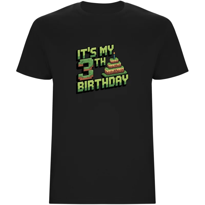 Dětské tričko - MINECRAFT TŘETÍ NAROZENINY