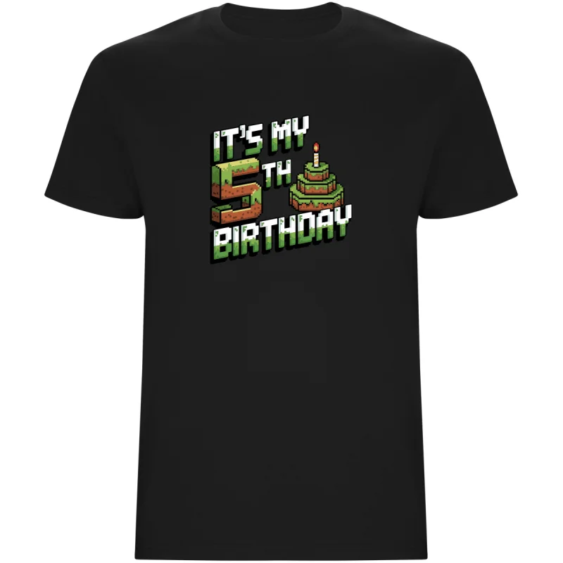 Dětské tričko - MINECRAFT PÁTÉ NAROZENINY