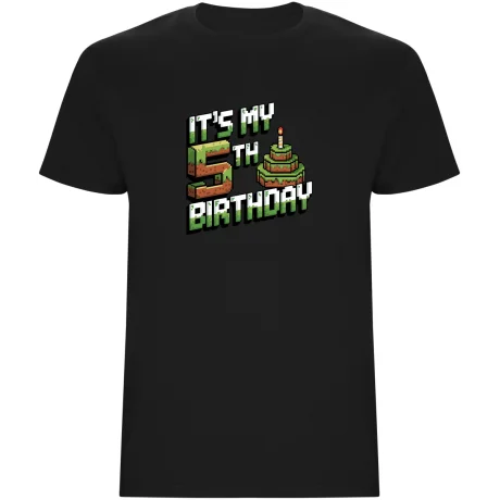 Dětské tričko - MINECRAFT PÁTÉ NAROZENINY