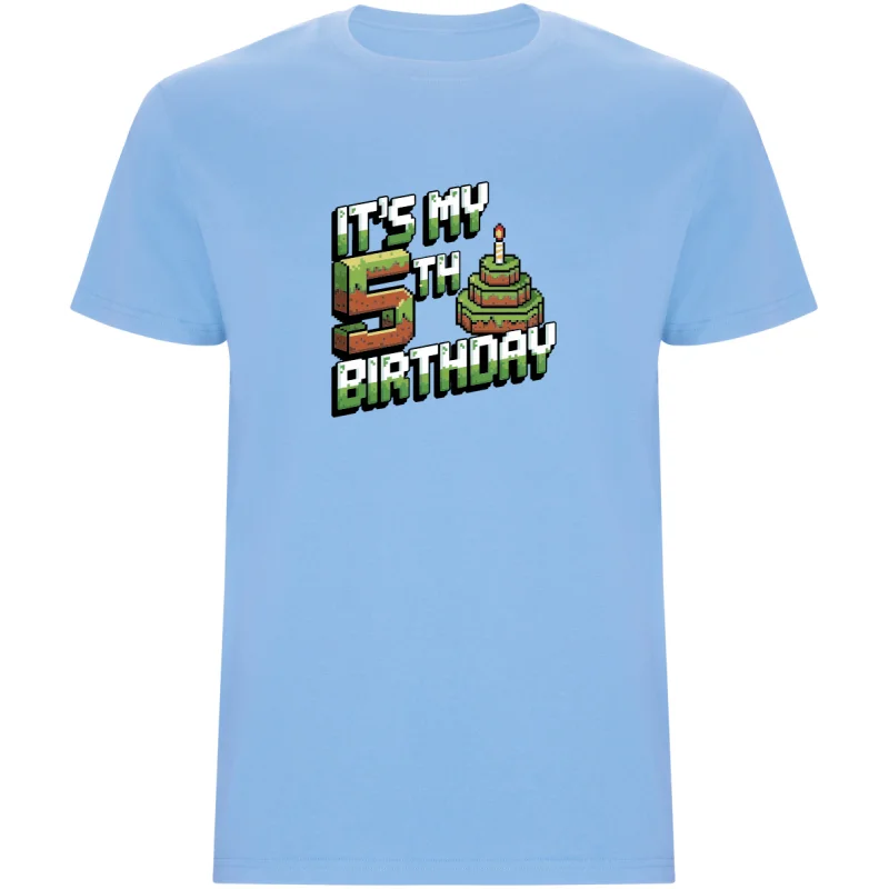 Dětské tričko - MINECRAFT PÁTÉ NAROZENINY