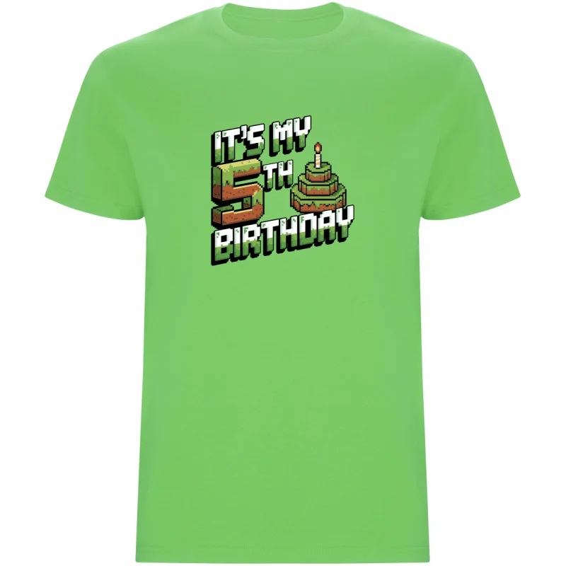 Dětské tričko - MINECRAFT PÁTÉ NAROZENINY