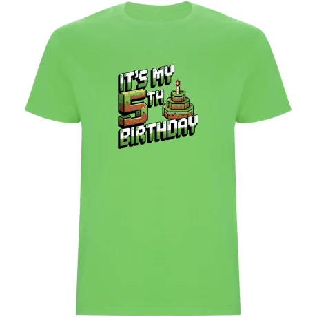 Dětské tričko - MINECRAFT PÁTÉ NAROZENINY