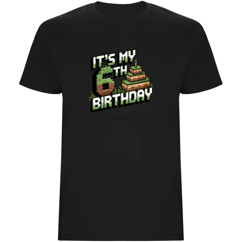 Dětské tričko - MINECRAFT ŠESTÉ NAROZENINY