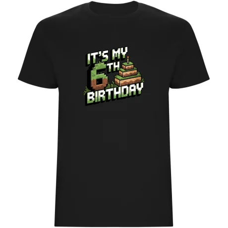 Dětské tričko - MINECRAFT ŠESTÉ NAROZENINY