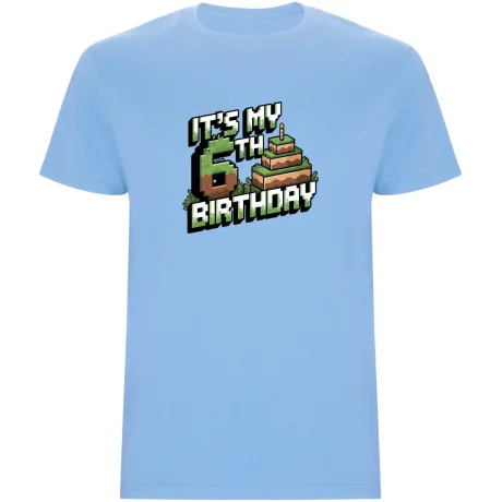Dětské tričko - MINECRAFT ŠESTÉ NAROZENINY