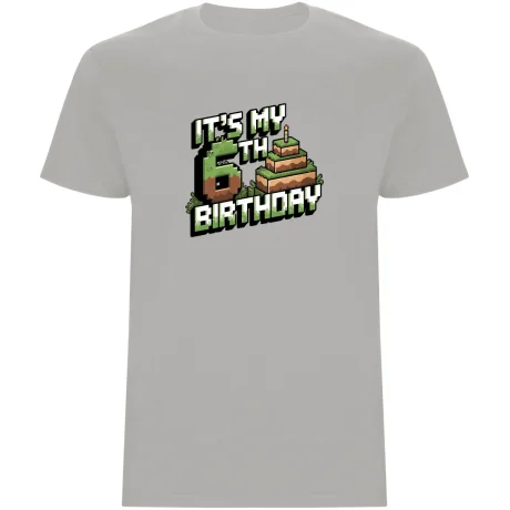 Dětské tričko - MINECRAFT ŠESTÉ NAROZENINY
