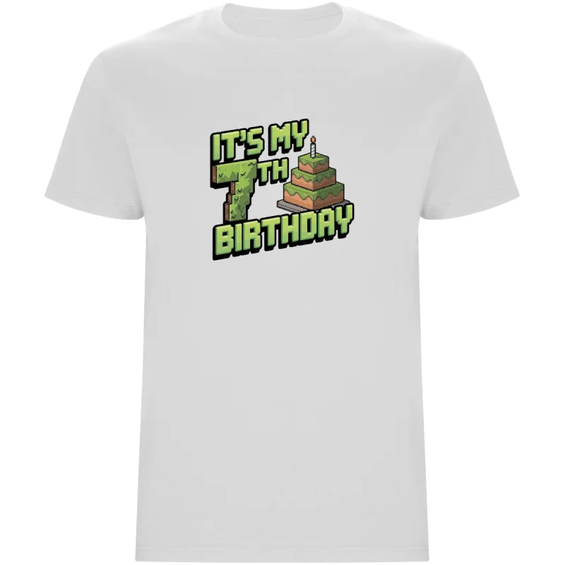 Dětské tričko - MINECRAFT SEDMÉ NAROZENINY