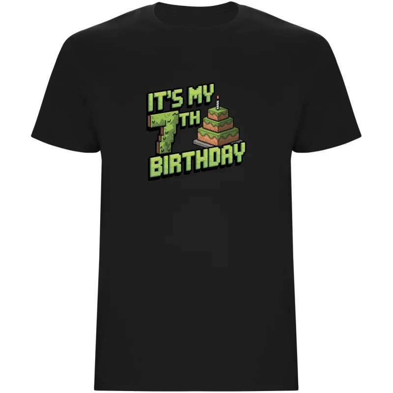Dětské tričko - MINECRAFT SEDMÉ NAROZENINY