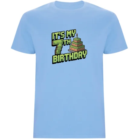 Dětské tričko - MINECRAFT SEDMÉ NAROZENINY